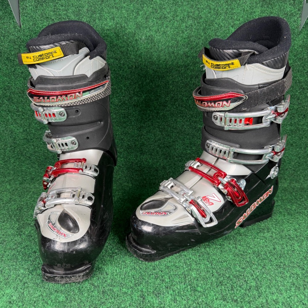 Salomon Impact 80 Ski Boots Mens 28 - 28.5 Black Silver Downhill Alpine 327mm